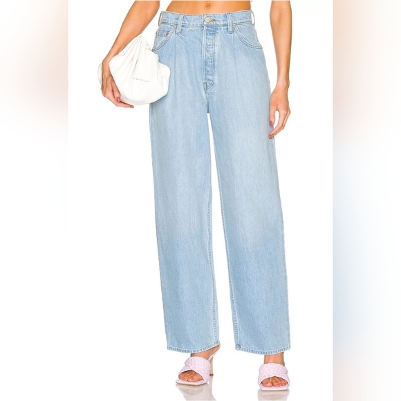 Mother SNACKS!  The Pleated Fun Dip Puddle Jeans In Just A Nibble Sz 26 NWT $218 - Picture 1 of 12